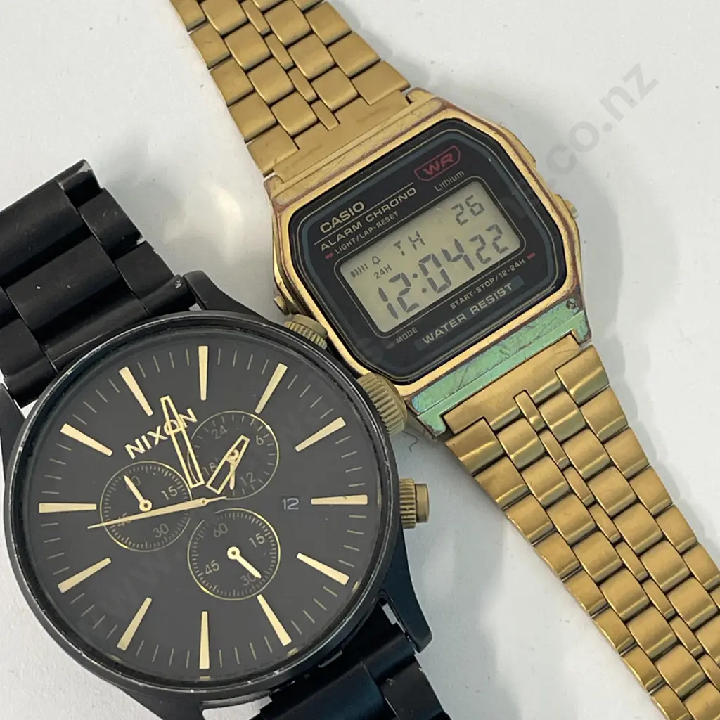 Nixon Never Be Late The Sentry Chrono Mens Watch with Casio watch Image 1++