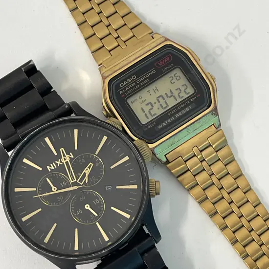 Nixon Never Be Late The Sentry Chrono Mens Watch with Casio watch
