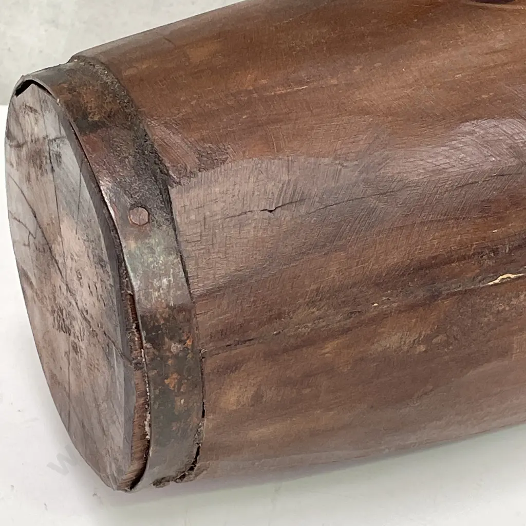 Large Vintage Wooden Mallet with Iron detail. H73cm W32cm Image 1++
