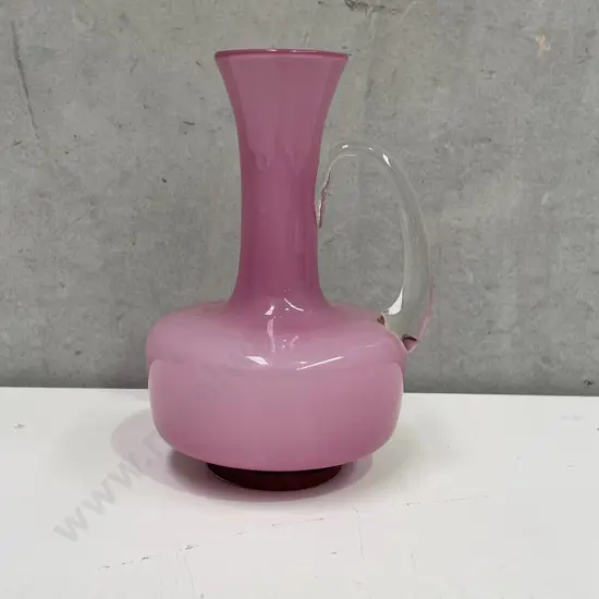 Mid Century Art Glass Jug H20cm