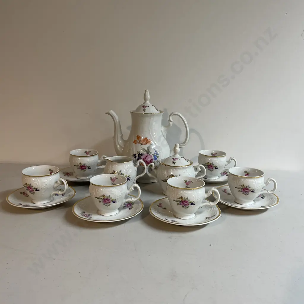 Vintage Czechoslovakia "Bernadotte" Porcelain Coffee Set Image 1++