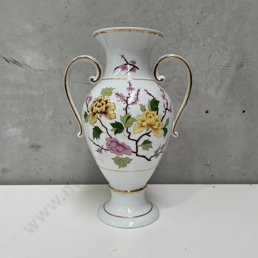 Large Hollohaza Hungarian two handled Porcelain Vase. H41cm Image 1++