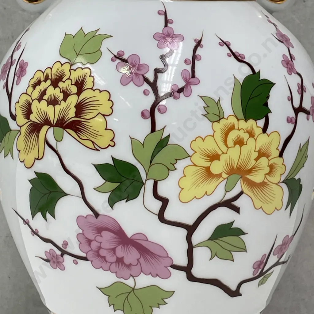 Large Hollohaza Hungarian two handled Porcelain Vase. H41cm Image 1++