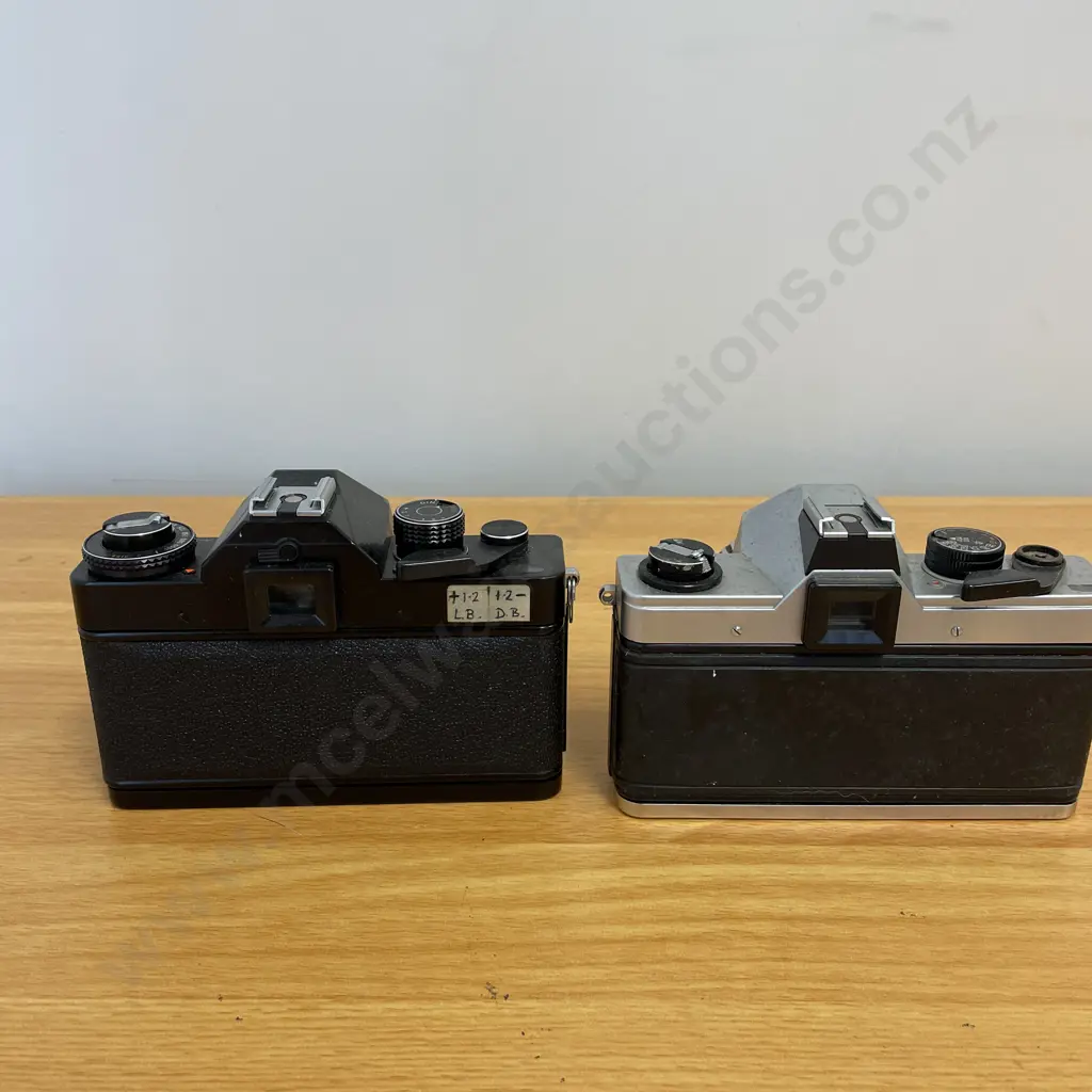 Two Vintage Praktica Cameras: EE2 Model and MTL5B Model. With Lenses Image 1++