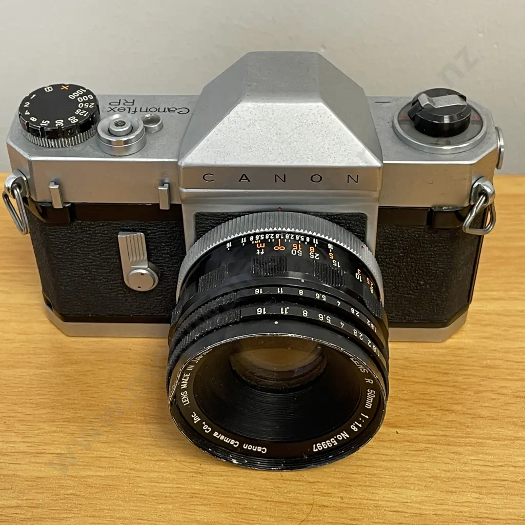 Two Vintage Canon Cameras: No120316 with 50mm Lens and Canonflex RP with Super-Canomatic 50mm Lens Image 1++