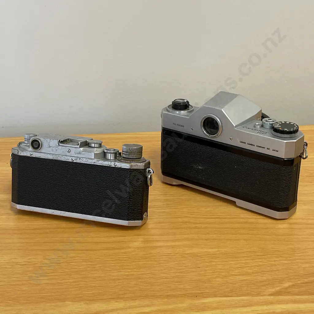 Two Vintage Canon Cameras: No120316 with 50mm Lens and Canonflex RP with Super-Canomatic 50mm Lens Image 1++