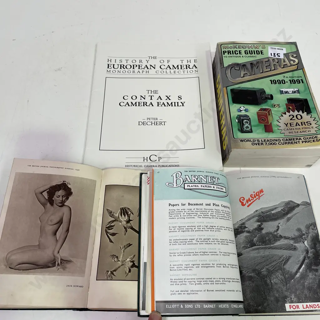 Four Vintage Camera Reference Books: The Bristish Journal Photographic Almanac 1950 and 1944 Image 1++