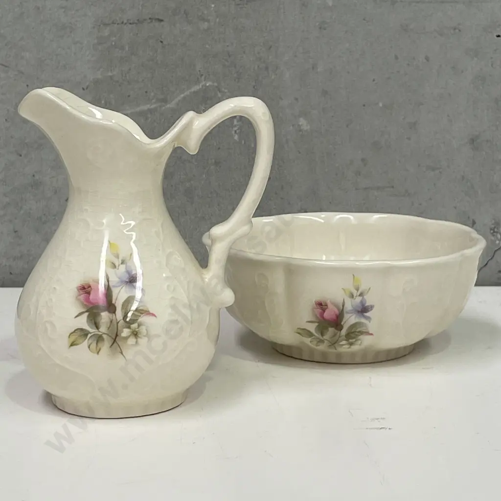 Crown Lynn Small Wash Jug and Bowl. Both numbered as shown Image 1++