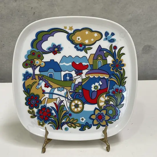 Mid Century Quadrille Sango Plate. Made in Japan