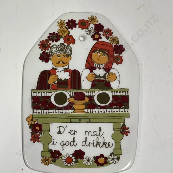 Mid Century Norway Turi-design Folklore Plate