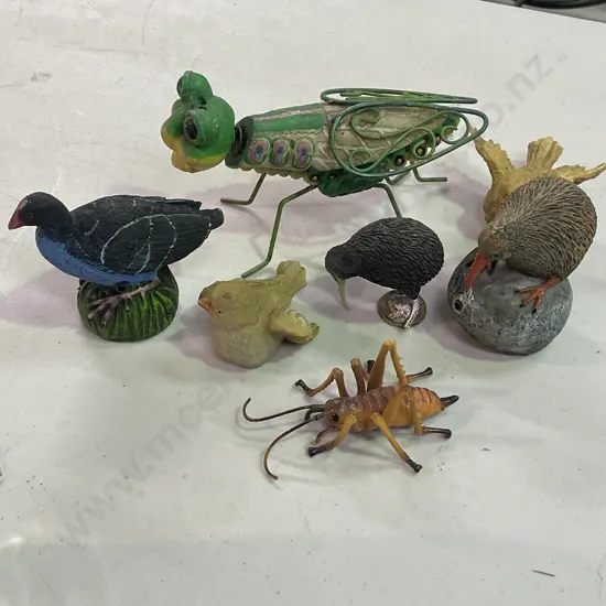 Assortment of Ornamental Birds and Insects