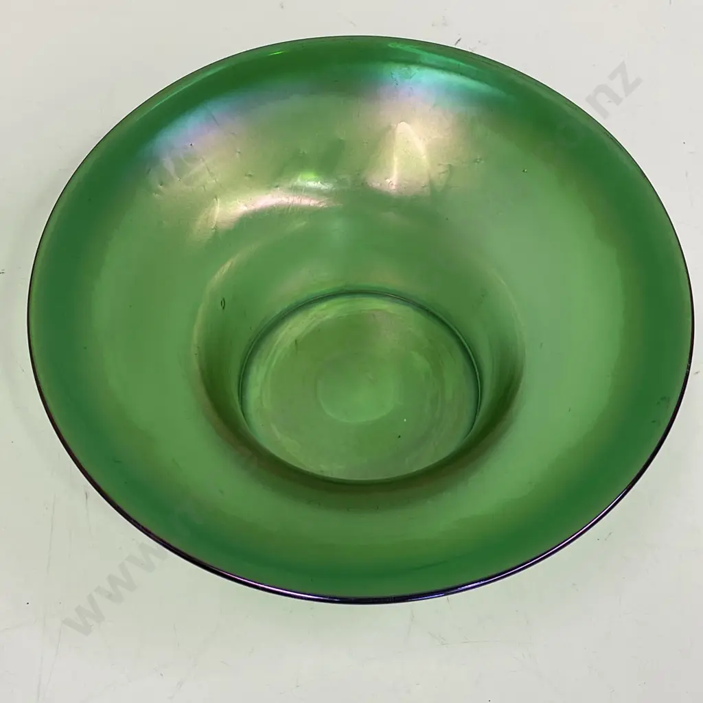 Vintage Iridescent Art Glass Bowl, Dia33 H11cm Image 1++