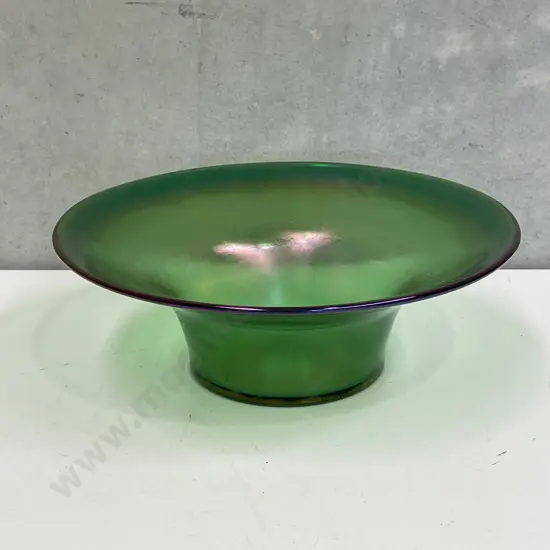 Vintage Iridescent Art Glass Bowl, Dia33 H11cm