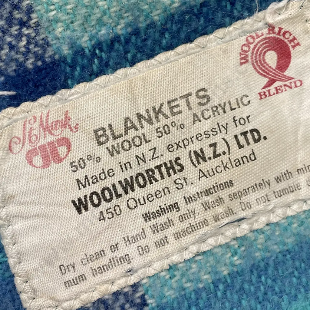 Pair of Woolworths Wool Blend Blankets. Small Queen Size 160x203 Image 1++