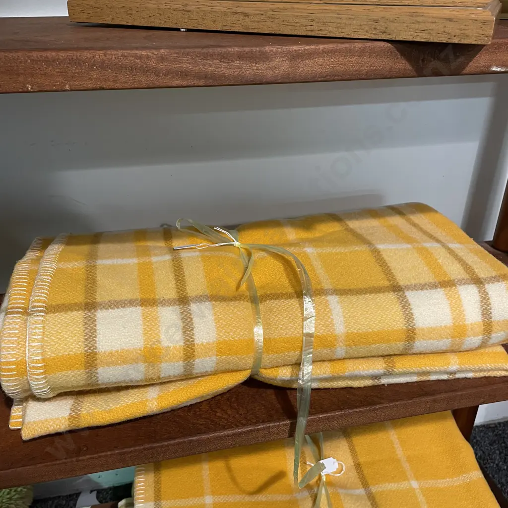 Vintage Alford Forest by Canterbury Wool Blanket, Lg Double Image 1++