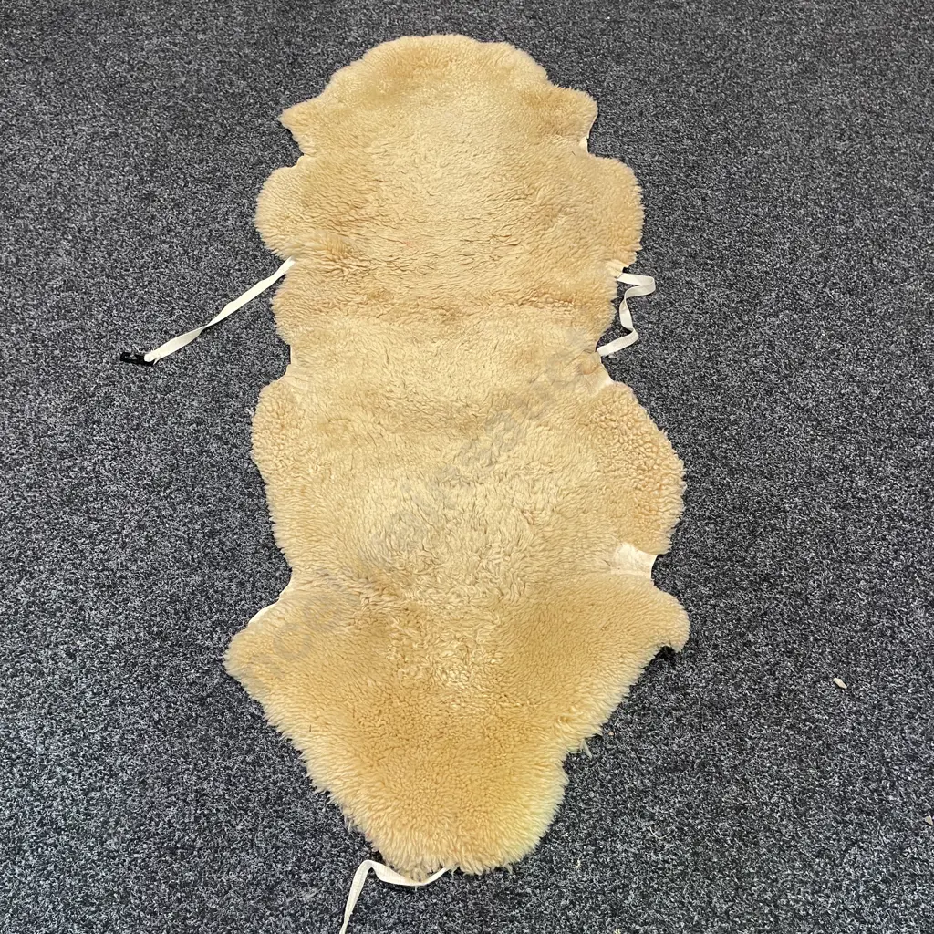 Vintage Double Sized Sheepskin, with ties Image 1++