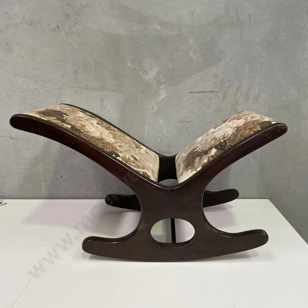 Vintage Mahogany Foot Rocker Image 1++