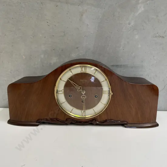 Sterling German Mantle Clock, with Key, W520 H220 D130mm