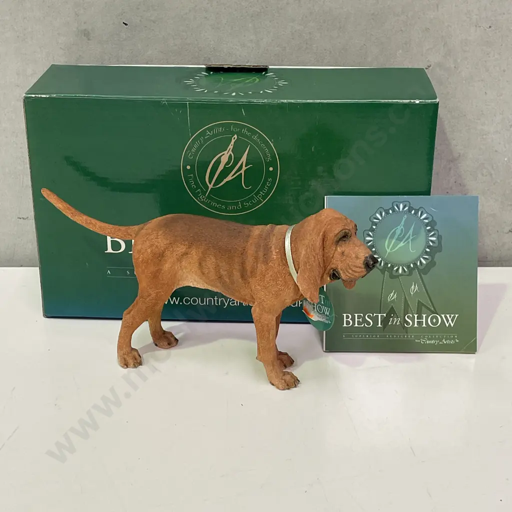 Boxed Country Artists Best in Show Bloodhound Figurine Image 1++