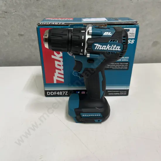 Boxed As New Makita 18V Brushless Sub-Compact Driver Drill. Tool only. Model DDF487