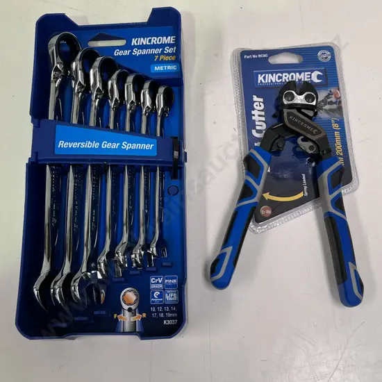 As New Kincrome Gear Spanner Set - 7pce Metric with Kincrome Bolt Cutter