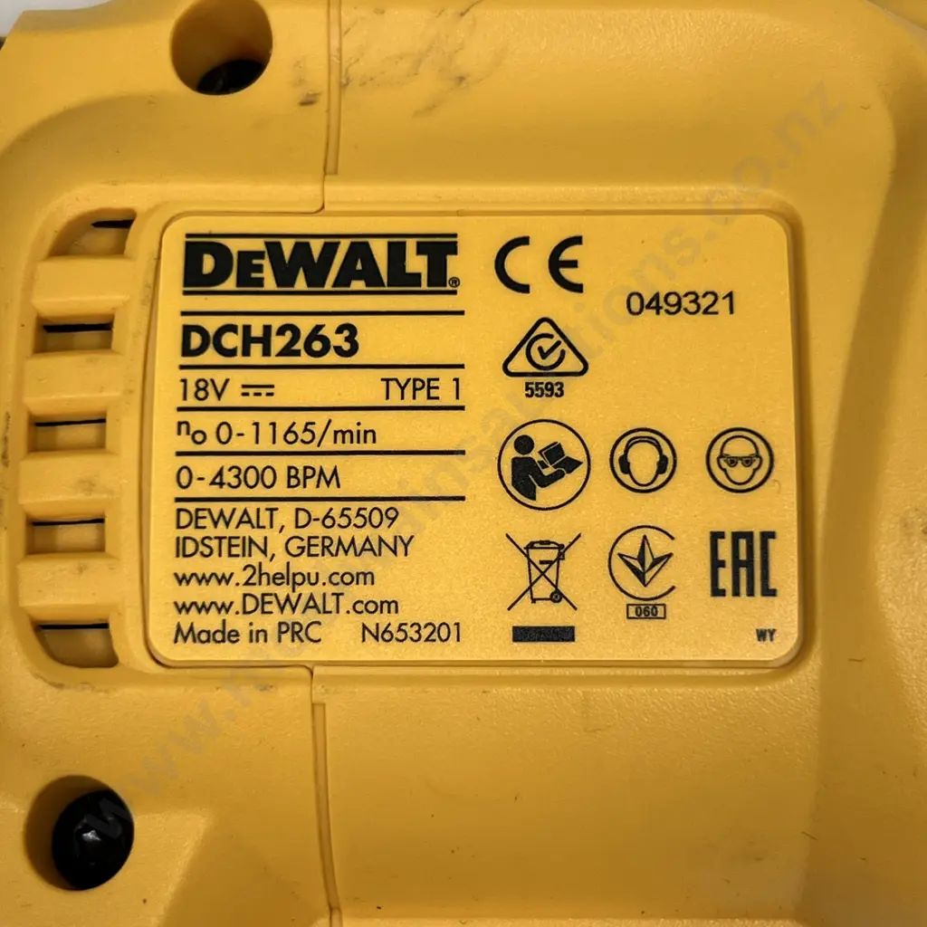 DeWALT Rotary Hammer Drill. Model DCH263. Tool Only Image 1++