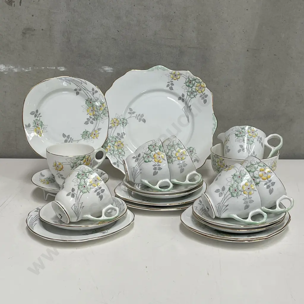 Royal Staffordshire Handpainted 21 piece Teaset Image 1++