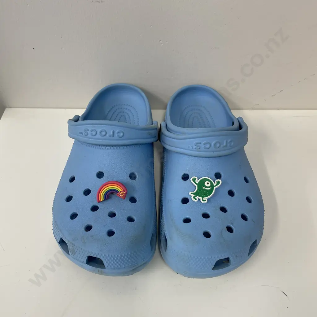Pair of size 8 CROCS. Pale Blue colour Image 1++