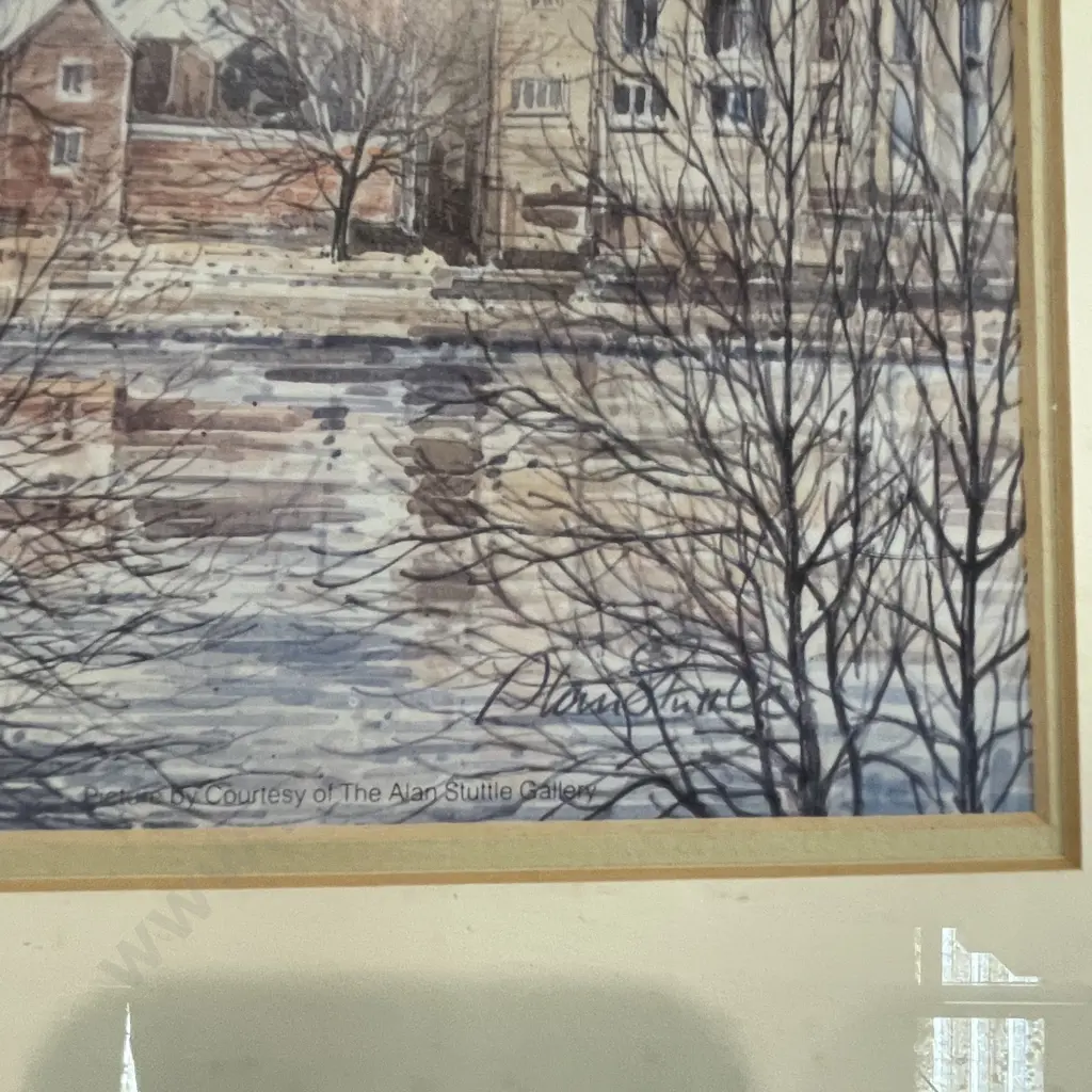 Four Vintage Framed Prints. Foxing on 3 Image 1++