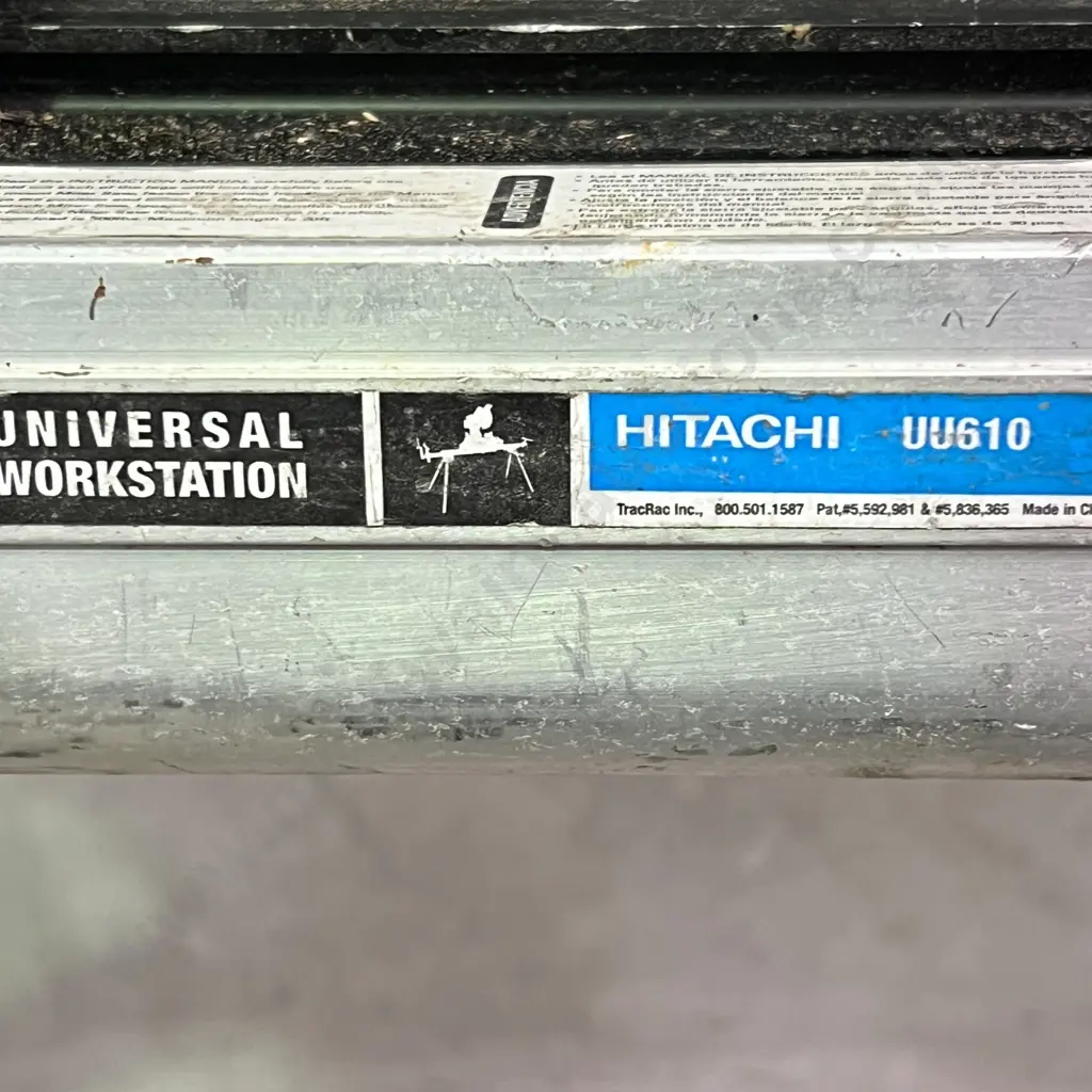 Makita LS1040 Compound Mitre Saw with Hitachi US610 Universal Workstation Image 1++
