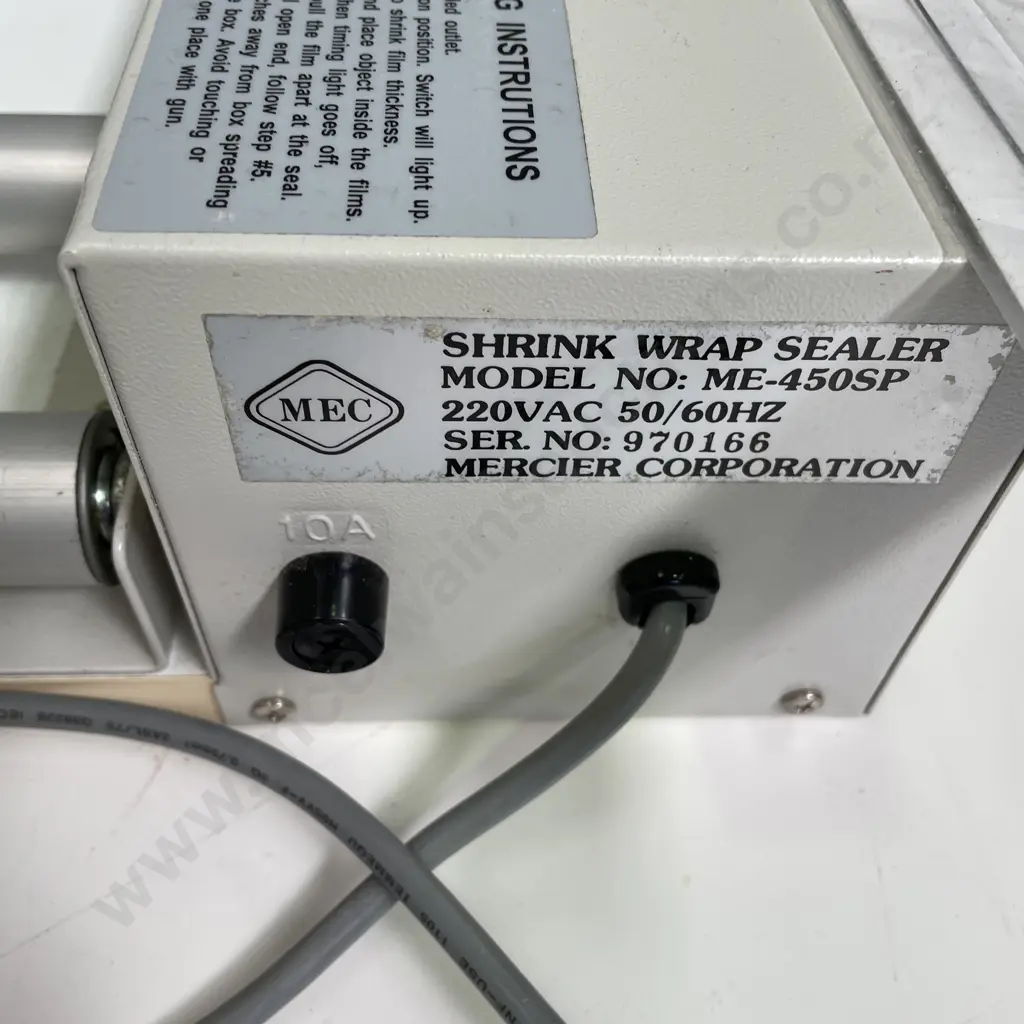 Shrinkwrap Machine, MEC Sealer, Model ME-450SP, with 2 heat guns and shrink wrap Image 1++