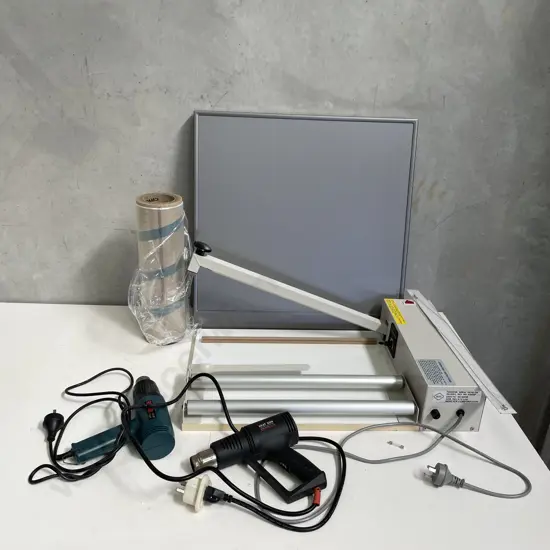 Shrinkwrap Machine, MEC Sealer, Model ME-450SP, with 2 heat guns and shrink wrap