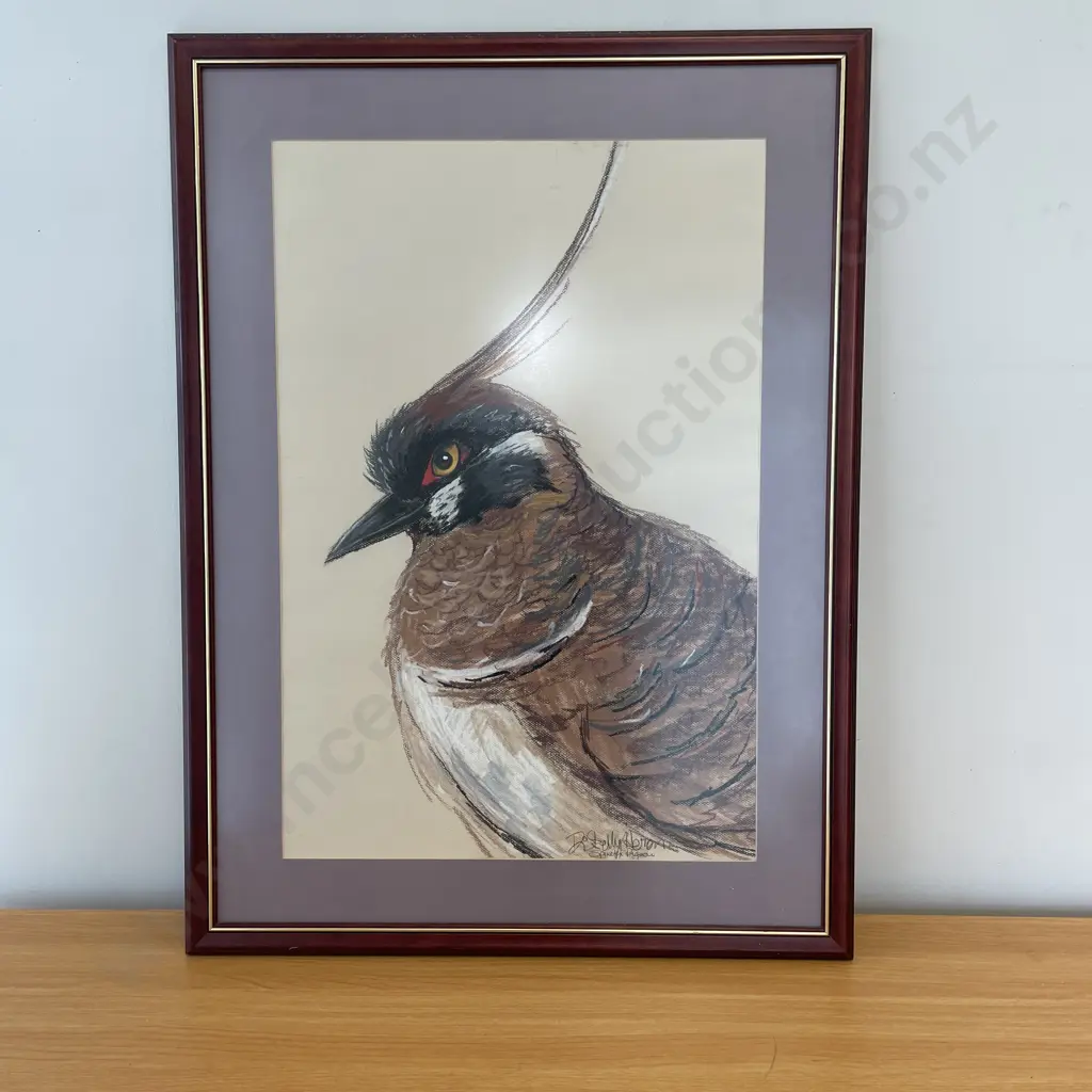 Framed Original Signed Artwork by Di Skelly Heron TItled "Spinifex Pigeon" 60 x 90cm Image 1++