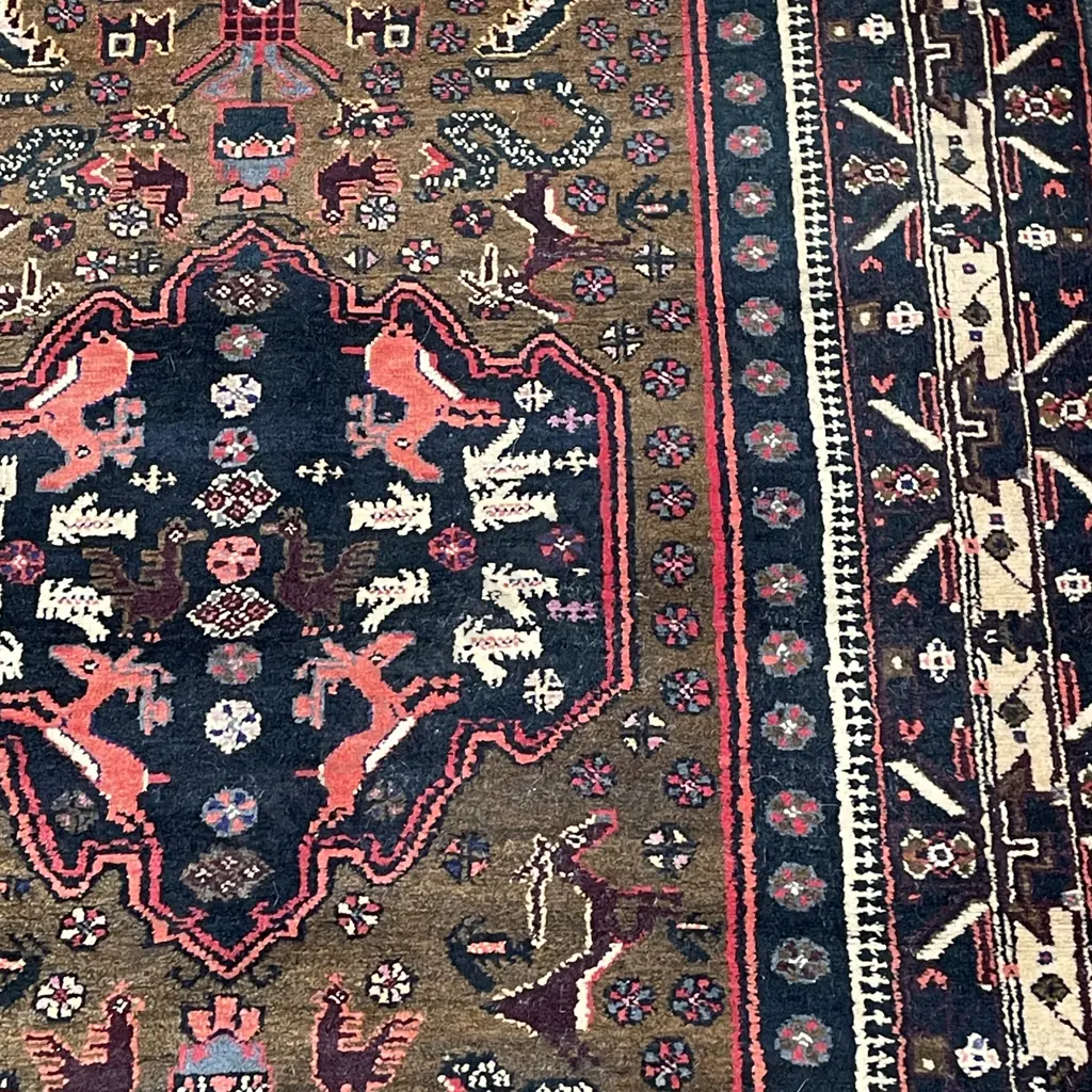 Vintage Afghan Old Baluchi Hand Knotted Floor Rug, 110 x 200cm with certificate of authenticity Image 1++