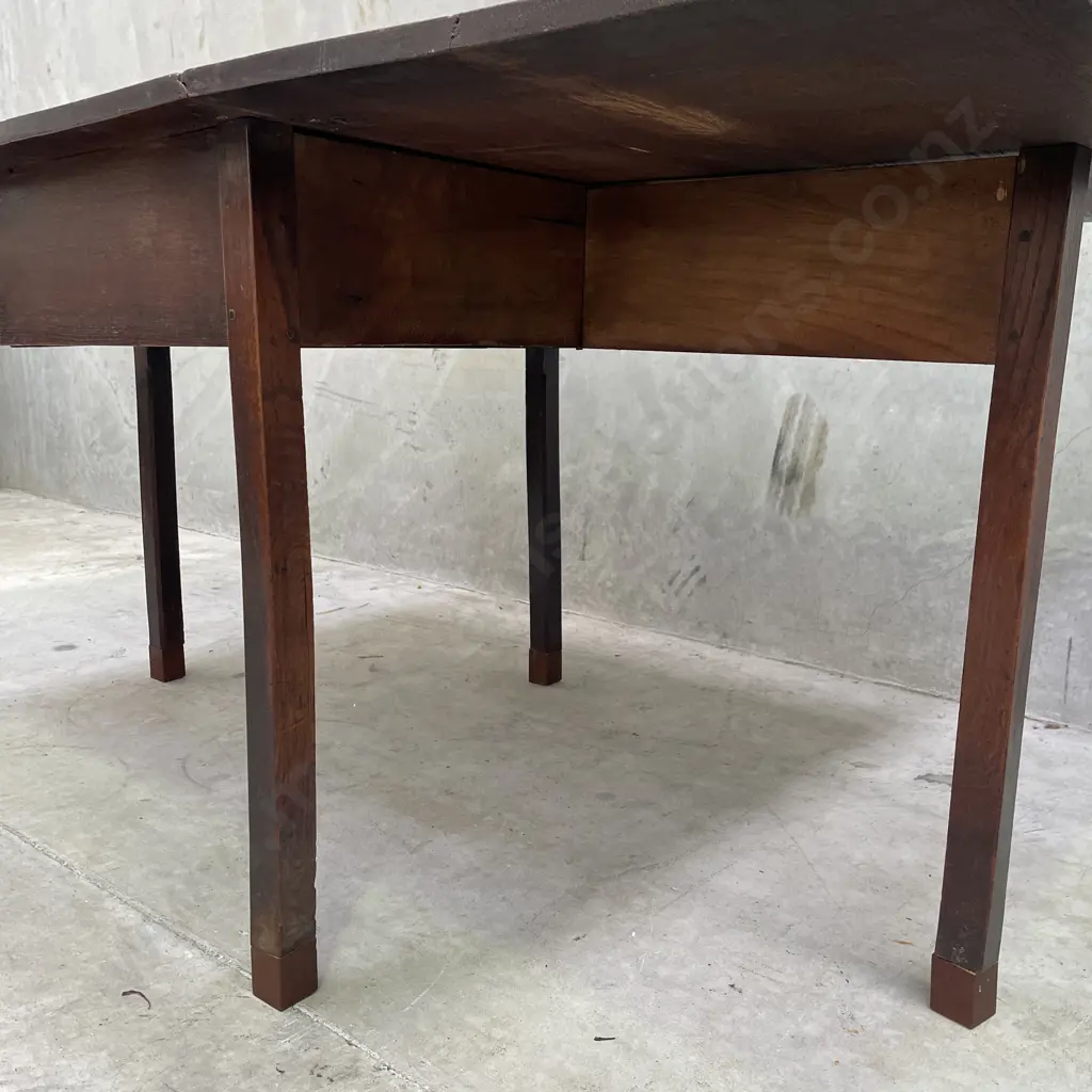 Antique Oak Drop Side Table - H74cm, Folded Top 50 x 100cm - Extended Top 157 x 100 Image 1++