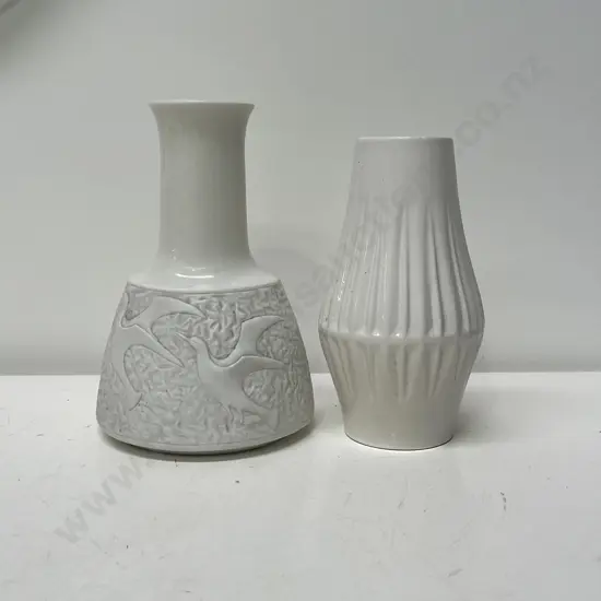 2 German Mid Century Vases. West German and Schumann Arzburg. H20 and H18cm