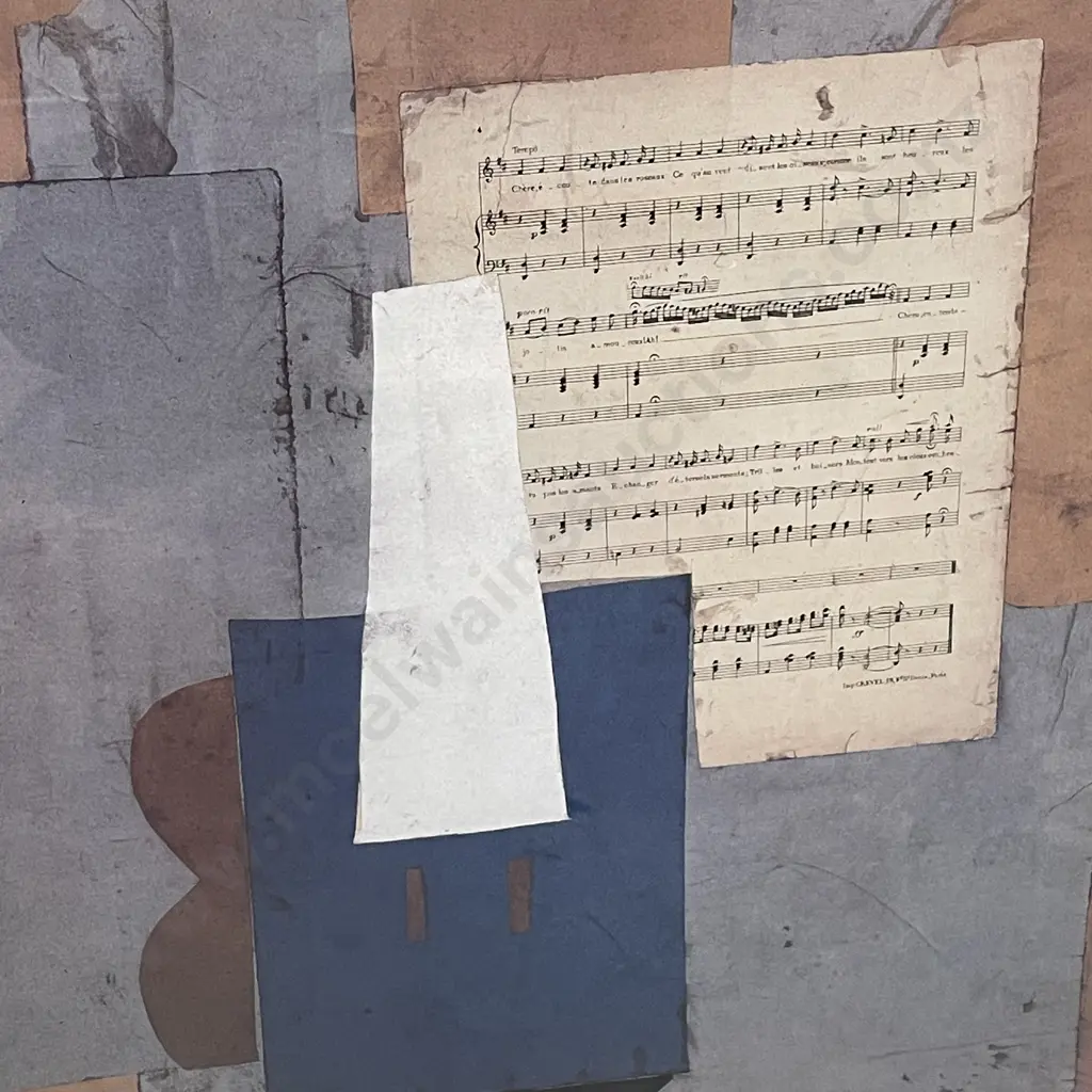 Large Framed Modernist Musical Themed Print. 105 x 88cm Image 1++