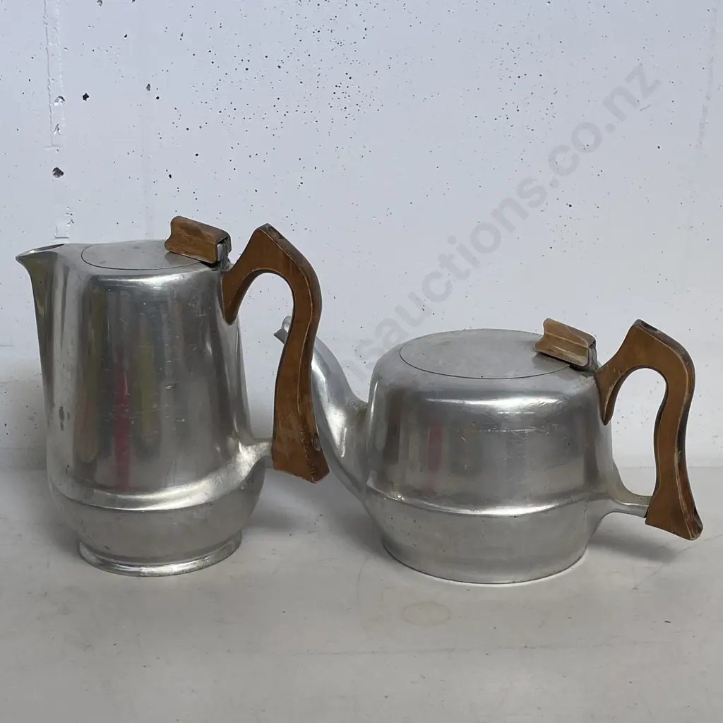 Vintage Mid Century Picquot Ware, England Coffee Pot and Teapot Image 1++