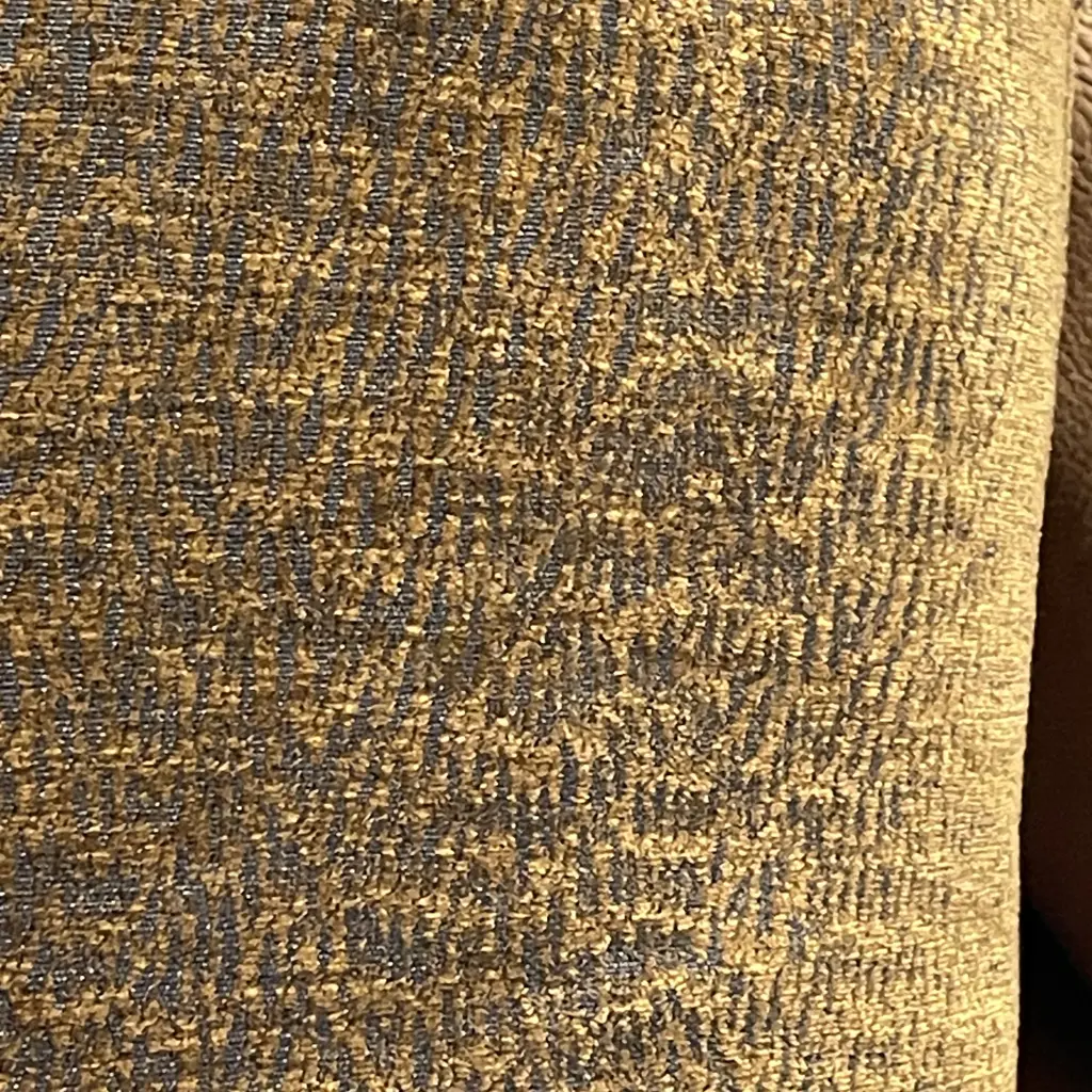 Two Large Feather Filled Designer European Cushions. Bronze gold colours Image 1++