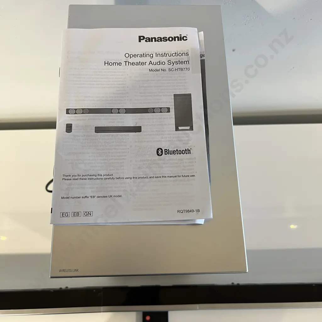 Panasonic Home Theatre System Model SC-HTB770 with remote and Manual Image 1++