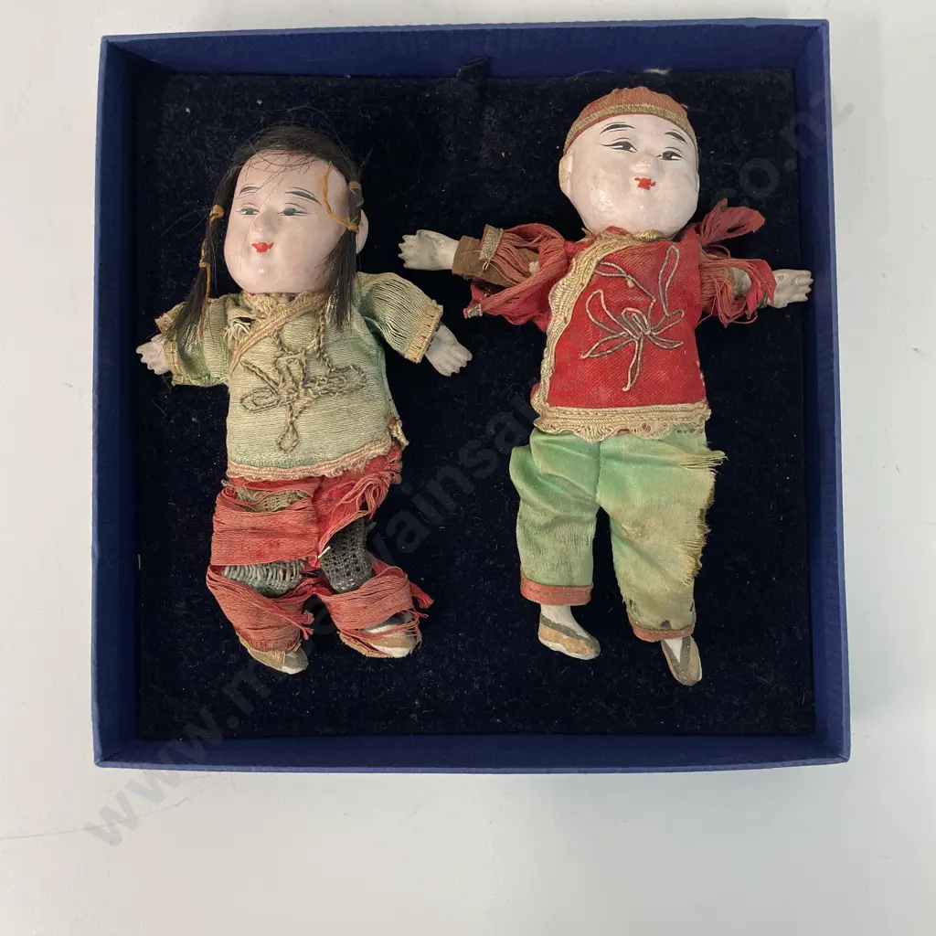 Pair of Antique Japanese Dolls Image 1++