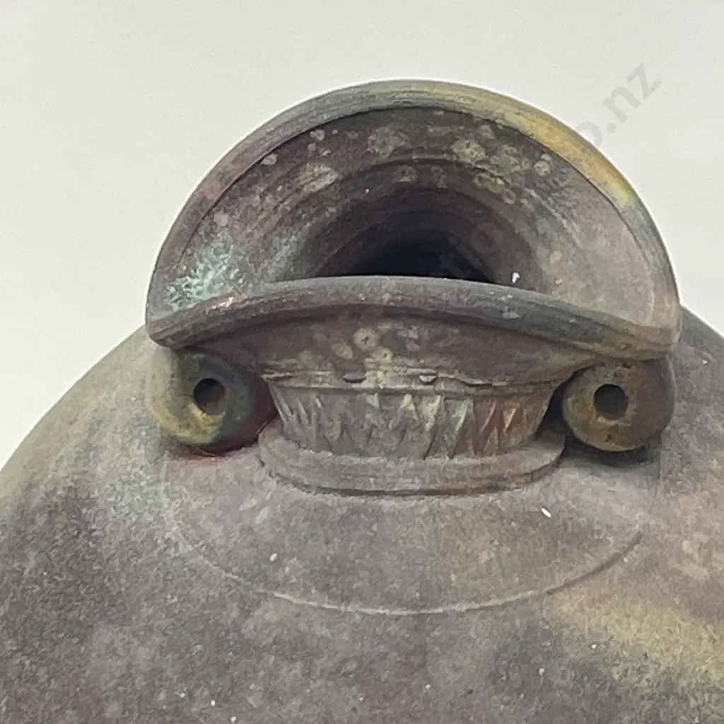 Stunning NZ Pottery Rata Moon by Mark James Bulbous 2 handled Vase. Signed as shown. H22cm Image 1++