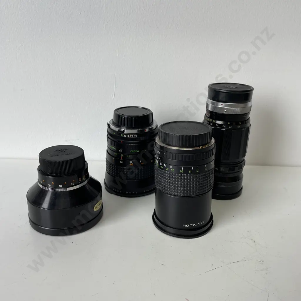 Assorted Lenses including Canon, Makinon, Minolta, Prakticar Image 1++