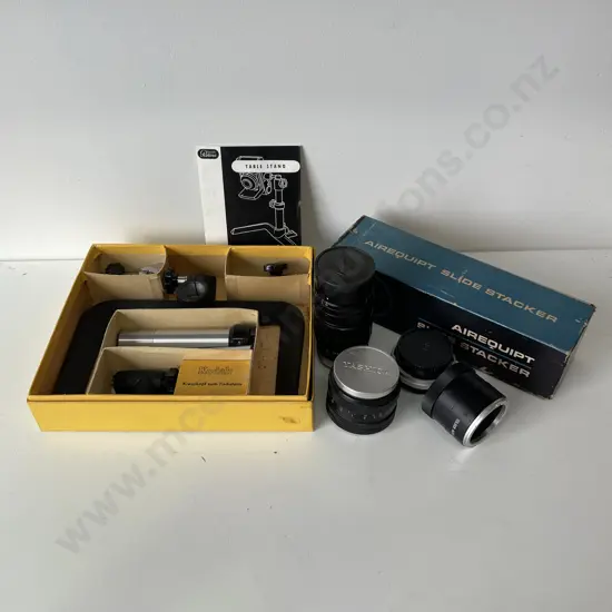 Assortment of Vintage Camera Lenses and accessories