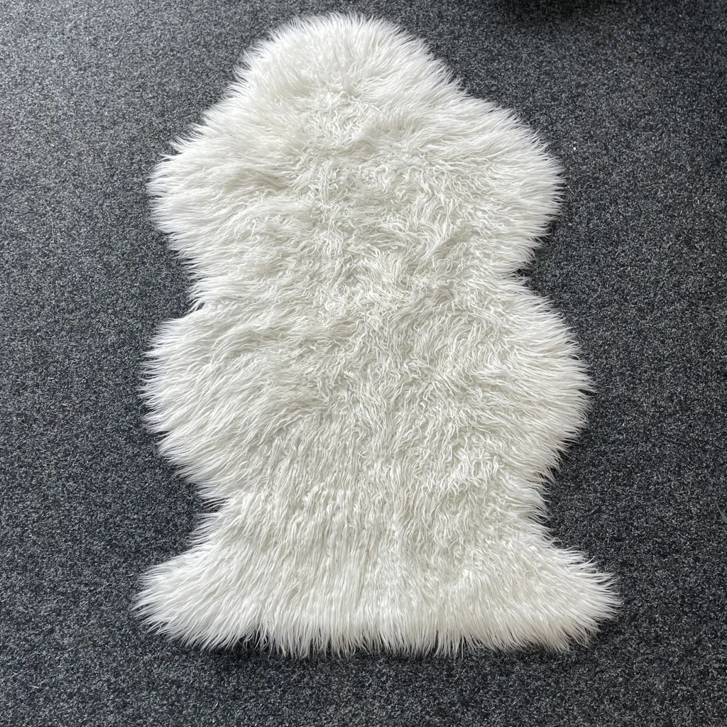Faux White Sheepskin Image 1++