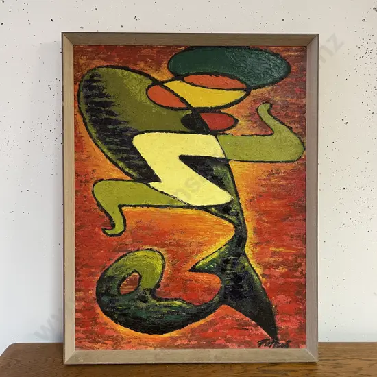 Original Framed Abstract Artwork Signed 65 x 50cm
