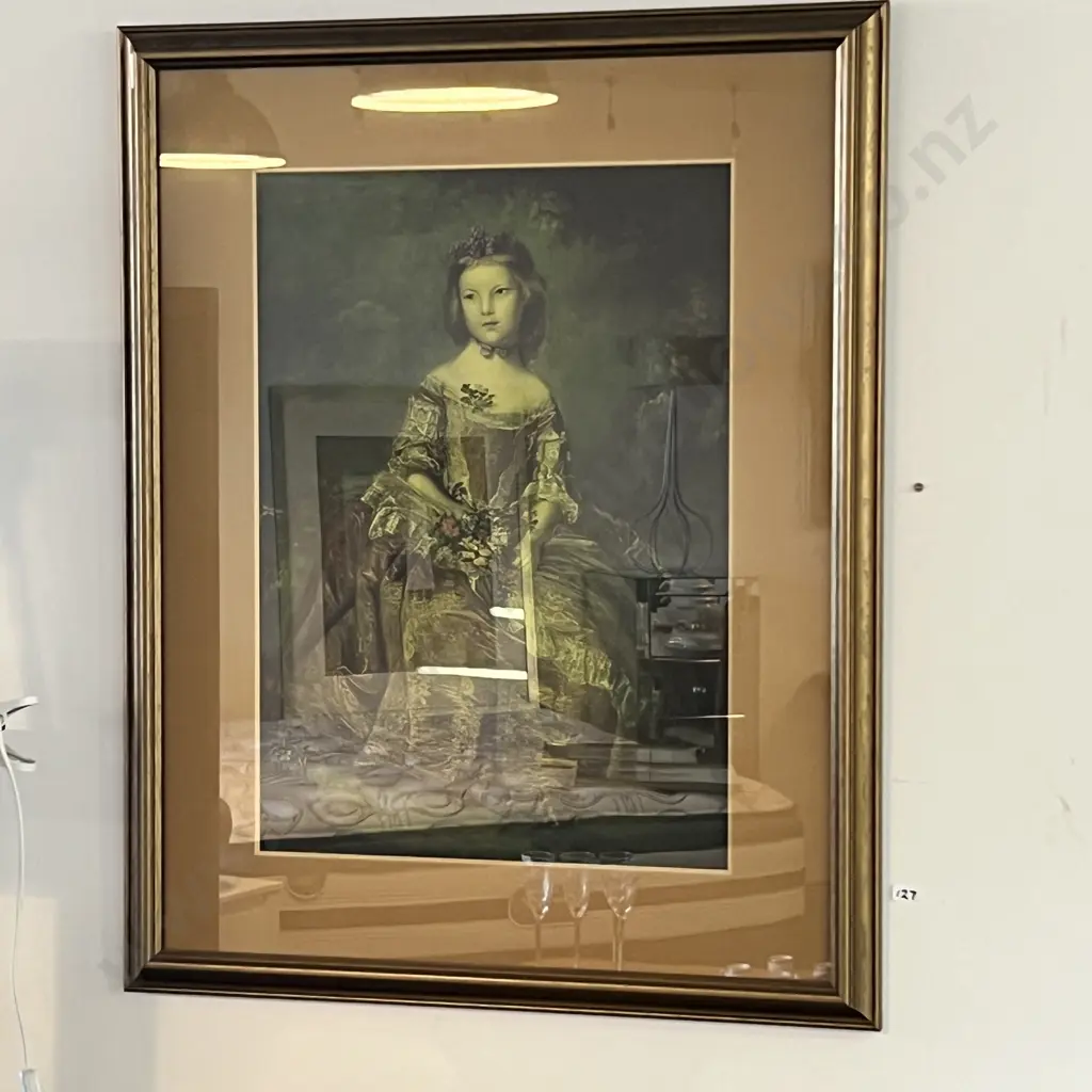 Vintage Framed Print of "Lady Betty Hamilton" by Reynolds 86 x 68cm Image 1++