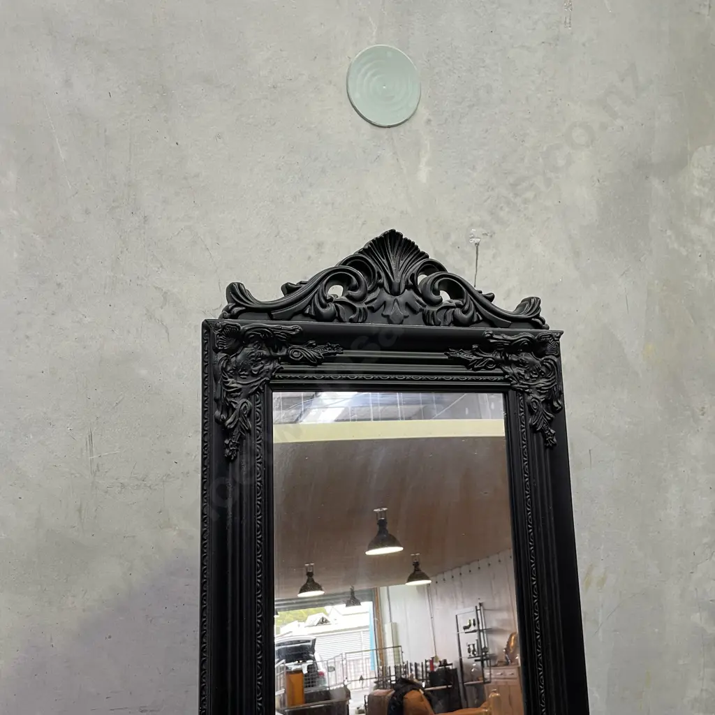 Freestanding Full Length Black Framed Mirror, H180 W43cm Image 1++