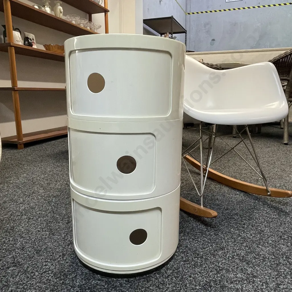 Mid Century 3 piece Plastic Bedside Cabinet Image 1++