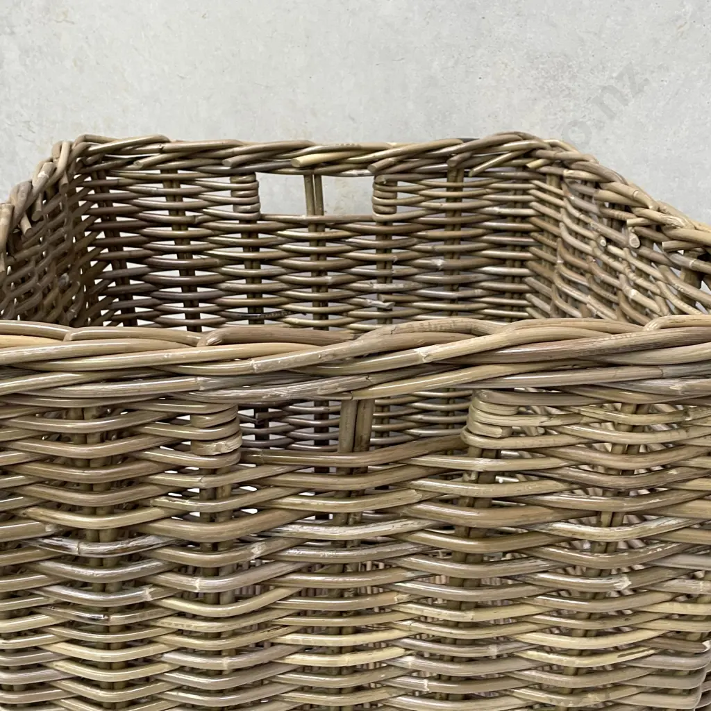Large 2 Handled Cane Basket Image 1++